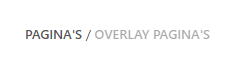 Tabs Pagina's | Overlay pagina's