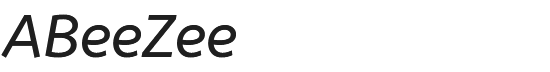 Google font ABeeZee