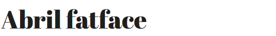 Google font Abril Fatface