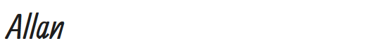 Google font Allan