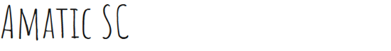 Google font Amatic SC 400 regular