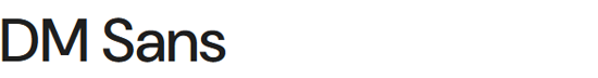Google font DM Sans 500
