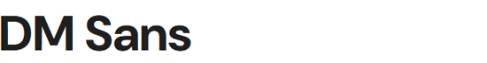 Google font DM Sans 700