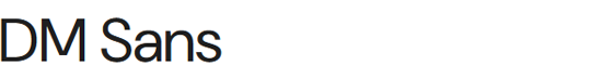 Google font DM Sans regular