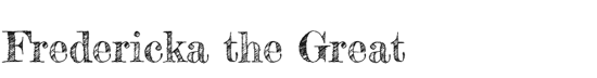 Google font Fredericka the Great