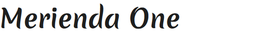 Google font Merienda one