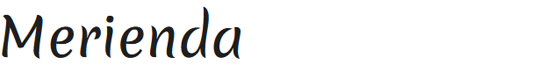 Google font Merienda regular
