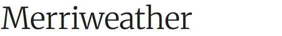 Google font Merriweather 300
