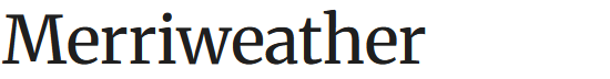 Google font Merriweather regular