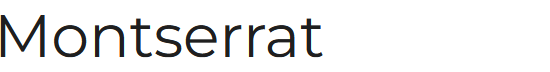 Google font Montserrat regular