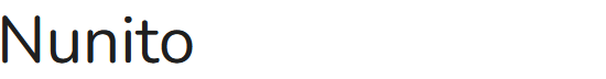 Google font Nunito regular