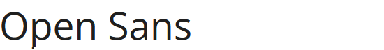 Google font Open Sans regular
