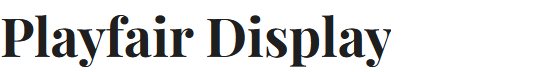 Google font Playfair Display 700