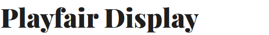 Google font Playfair Display 900
