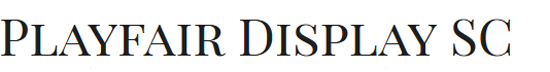 Google font Playfair Display SC
