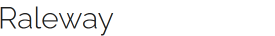 Google font Raleway 300
