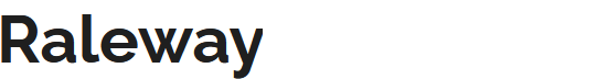 Google font Raleway 700