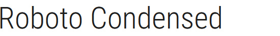 Google font Roboto Condensed 300