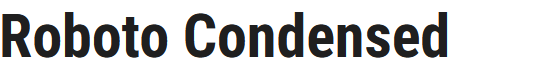 Google font Roboto Condensed 700