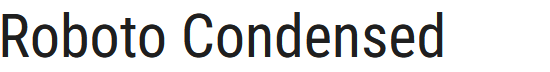 Google font Roboto Condensed regular