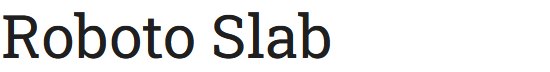 Google font Roboto Slab regular