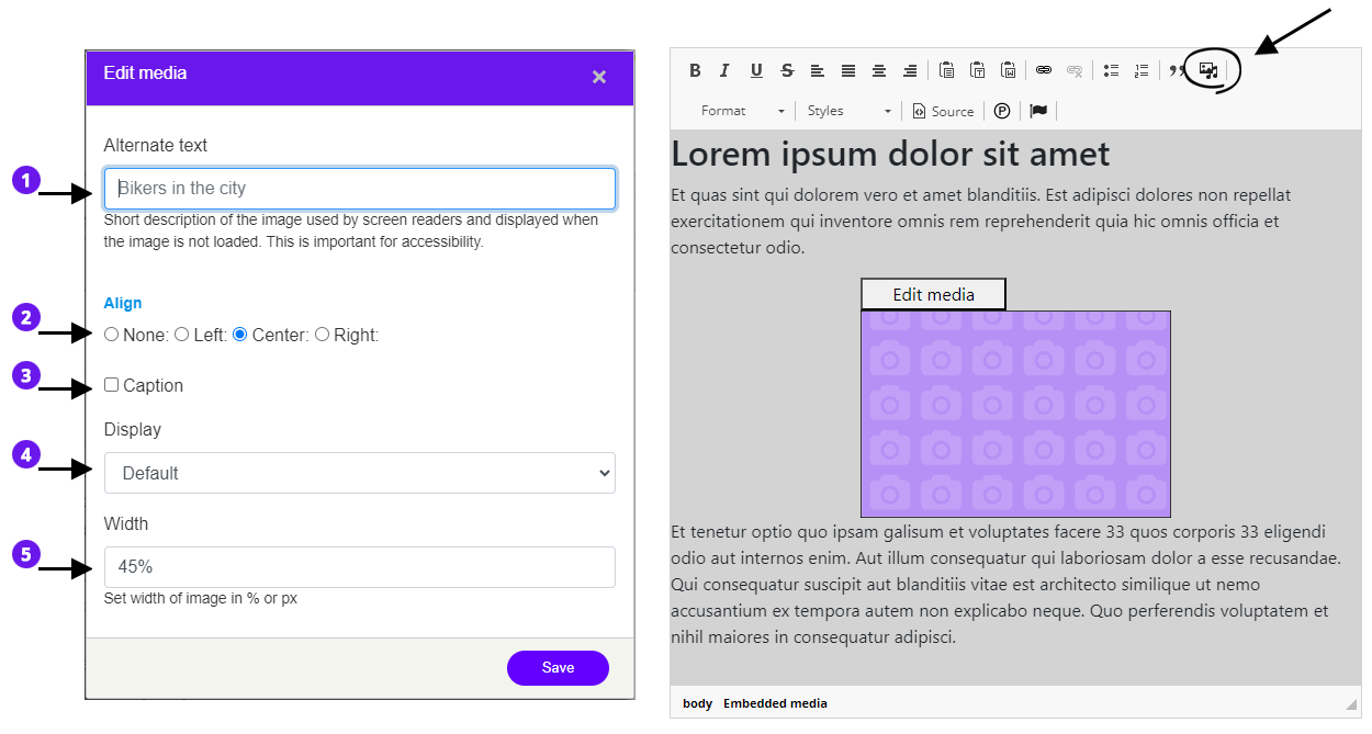 Add image via text-editor
