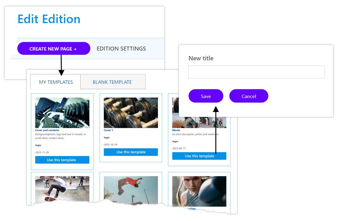 Create new page