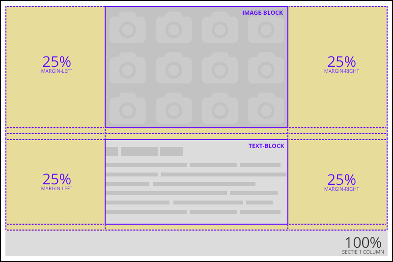 Position and size with margin left and right